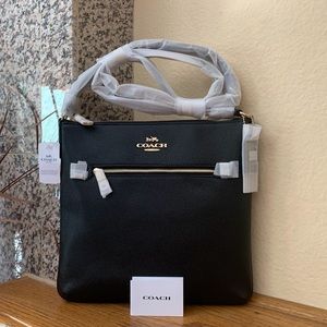 Coach Rowan File Bag Black Brand New